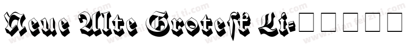 Neue Alte Grotesk Li字体转换